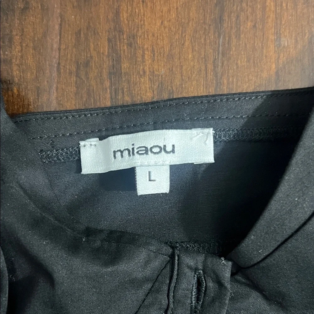 Forever 21 Black Lace-Up Blouse - Picture 2 of 2